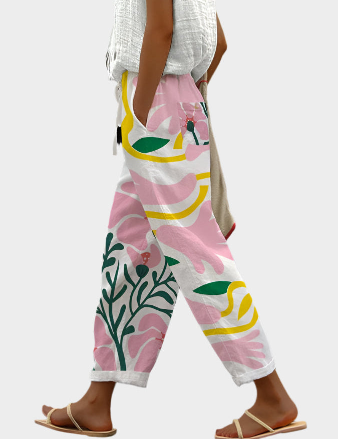 Χαλαρό Παντελόνι με Σχέδιο