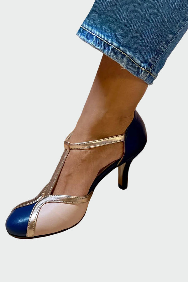 Ρετρό γόβες με λουράκι Τ