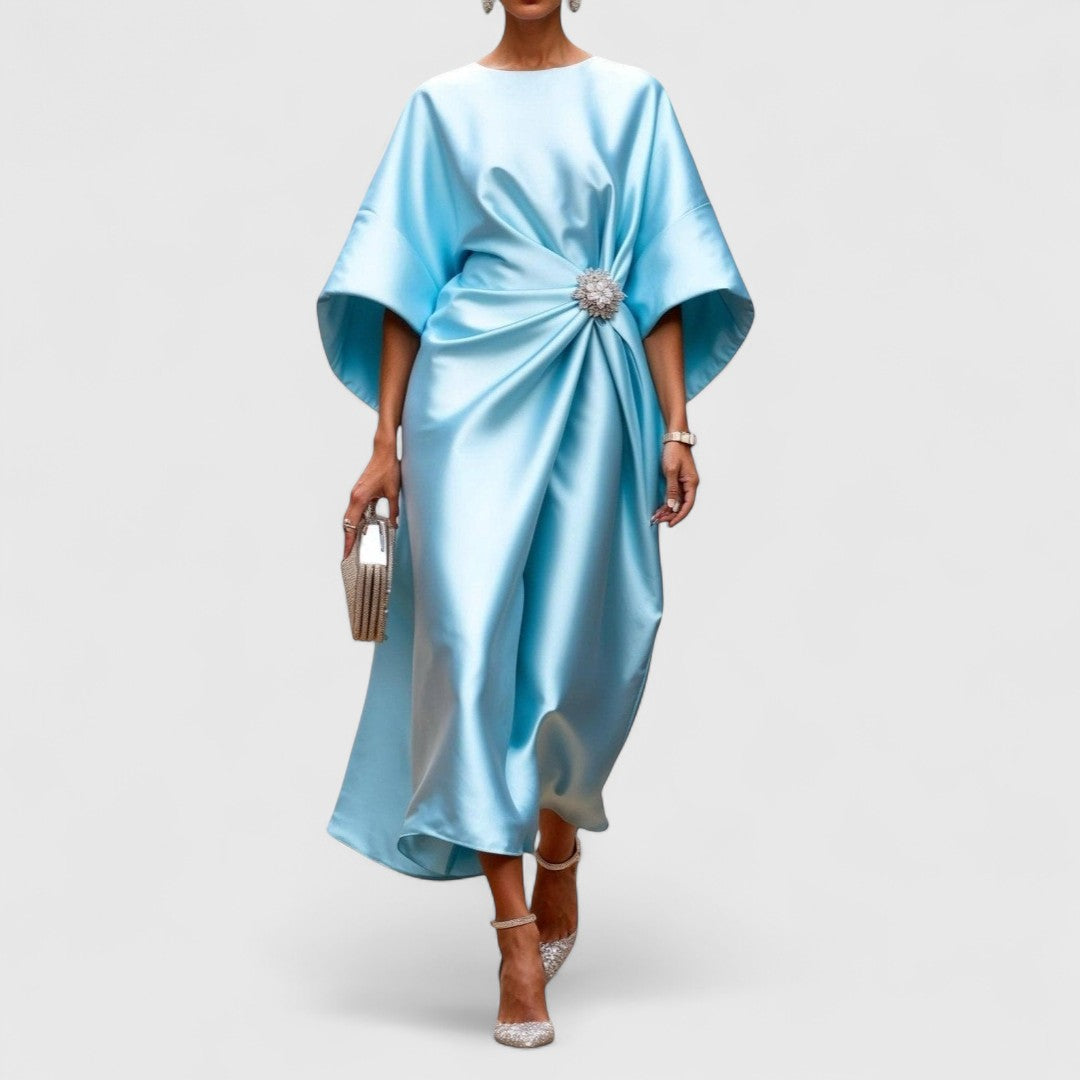 Ιφιγένεια - Μακρύ βραδινό φόρεμα με ρέουσα γραμμή και διαχρονική κομψότητα