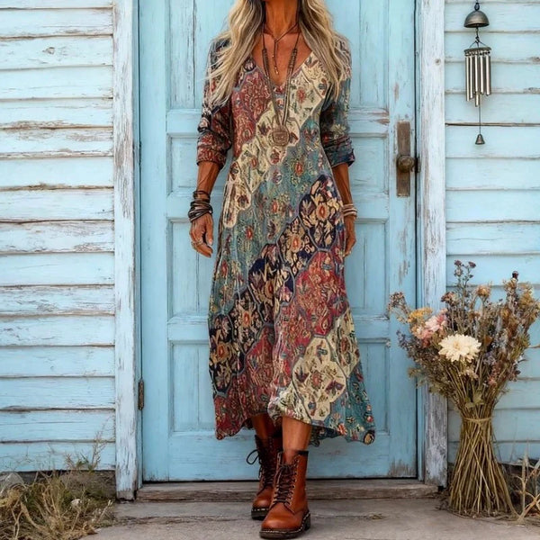 Ariadne - Το Boho Vintage Maxi Φόρεμα