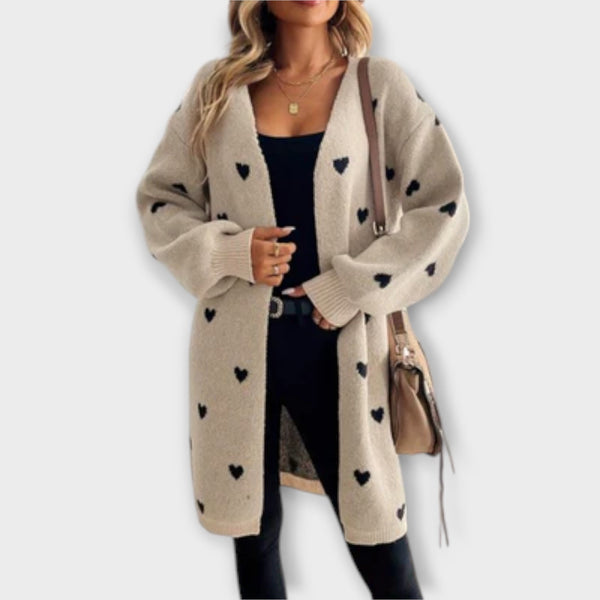 Τζούλια - Καρντιγκάν με σχέδιο καρδιάς