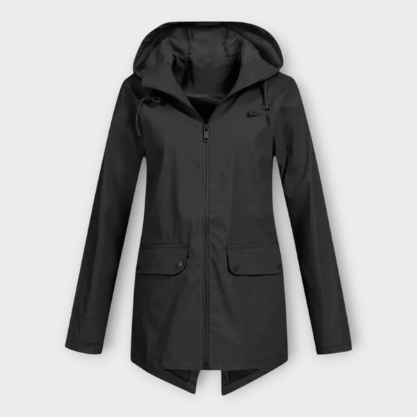 Κομψό Αδιάβροχο Μπουφάν με Κουκούλα