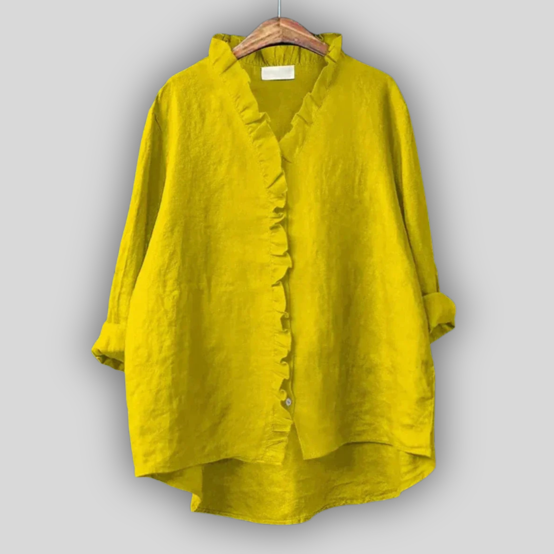 Λινή Μπλούζα Γήινη Φινέτσα