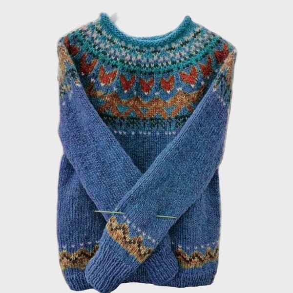 Πλεκτό Ζιβάγκο με Vintage Ζακάρ Σχέδιο