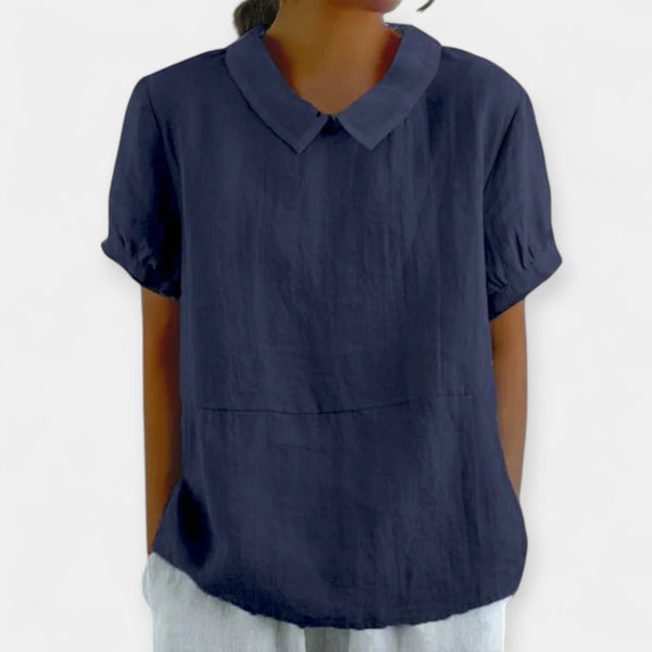 Μπλούζα από Βαμβάκι με Γιακά