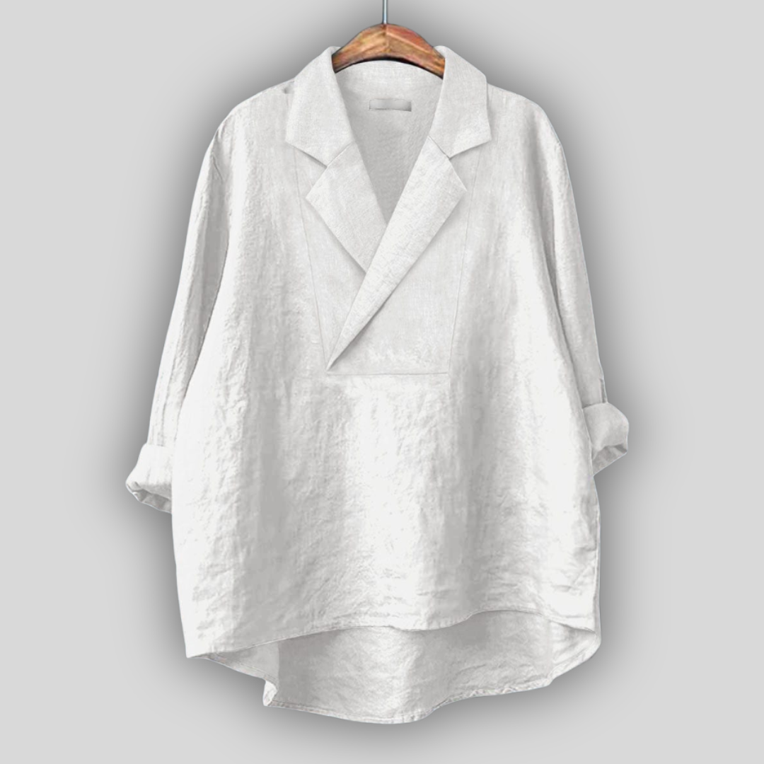 Λινή Μπλούζα “Τριανταφυλλένια Αύρα”