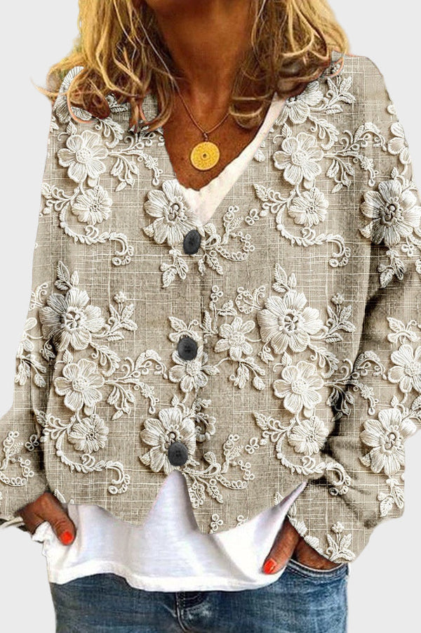 Ζακέτα με Νήμα από Πέταλα