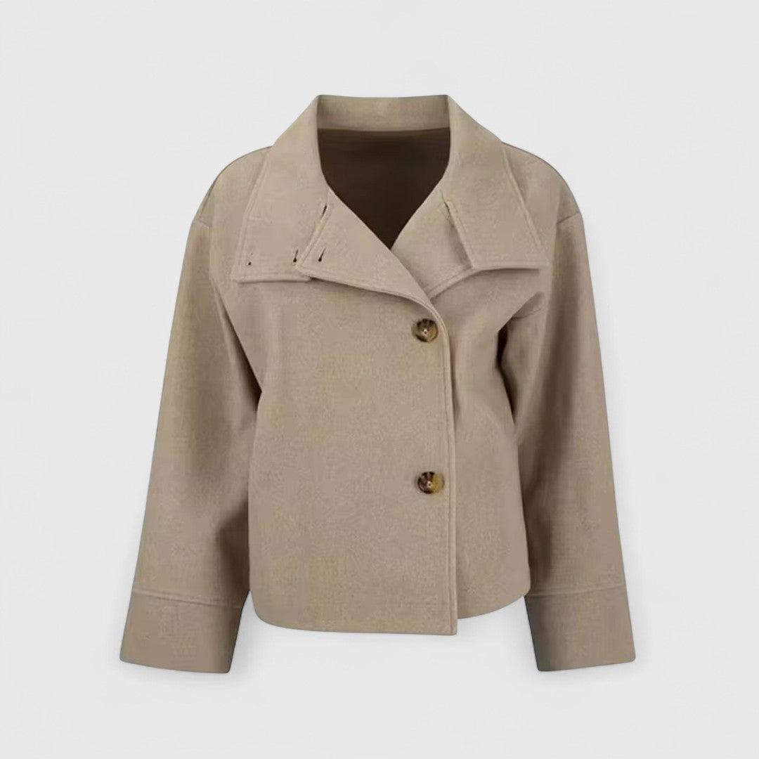 Ελπίνα - Πολυτελές κοντό μπουφάν με εκλεπτυσμένο στυλ και απαλή άνεση