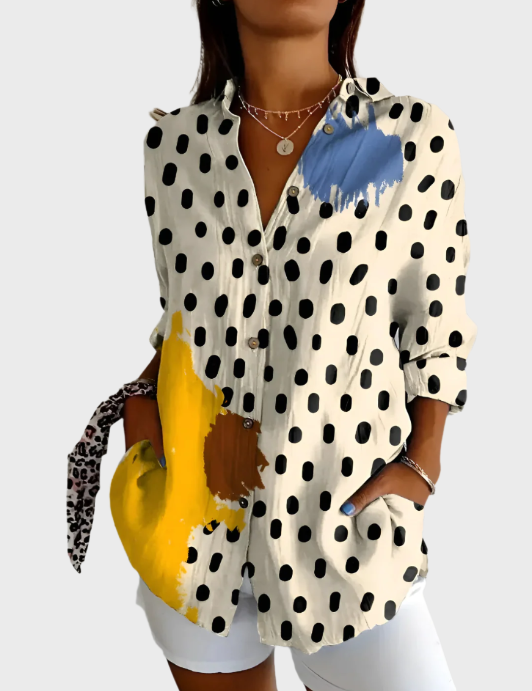 Μπλούζα Βαμβακερή με Φλοράλ Σχέδιο