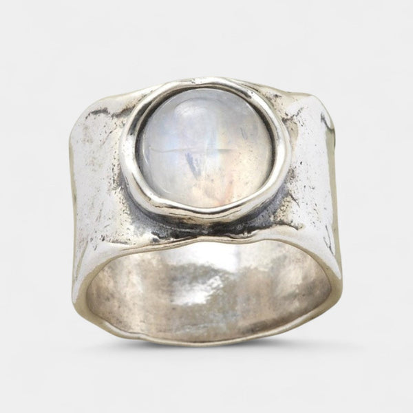 Θεανώ - μποέ δαχτυλίδι με φεγγαρόπετρα