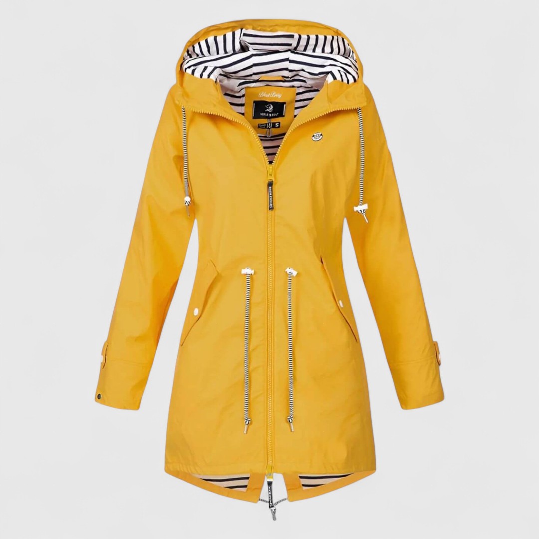 Φωτεινή - Κομψό αδιάβροχο γυναικείο μπουφάν με διακριτική λάμψη