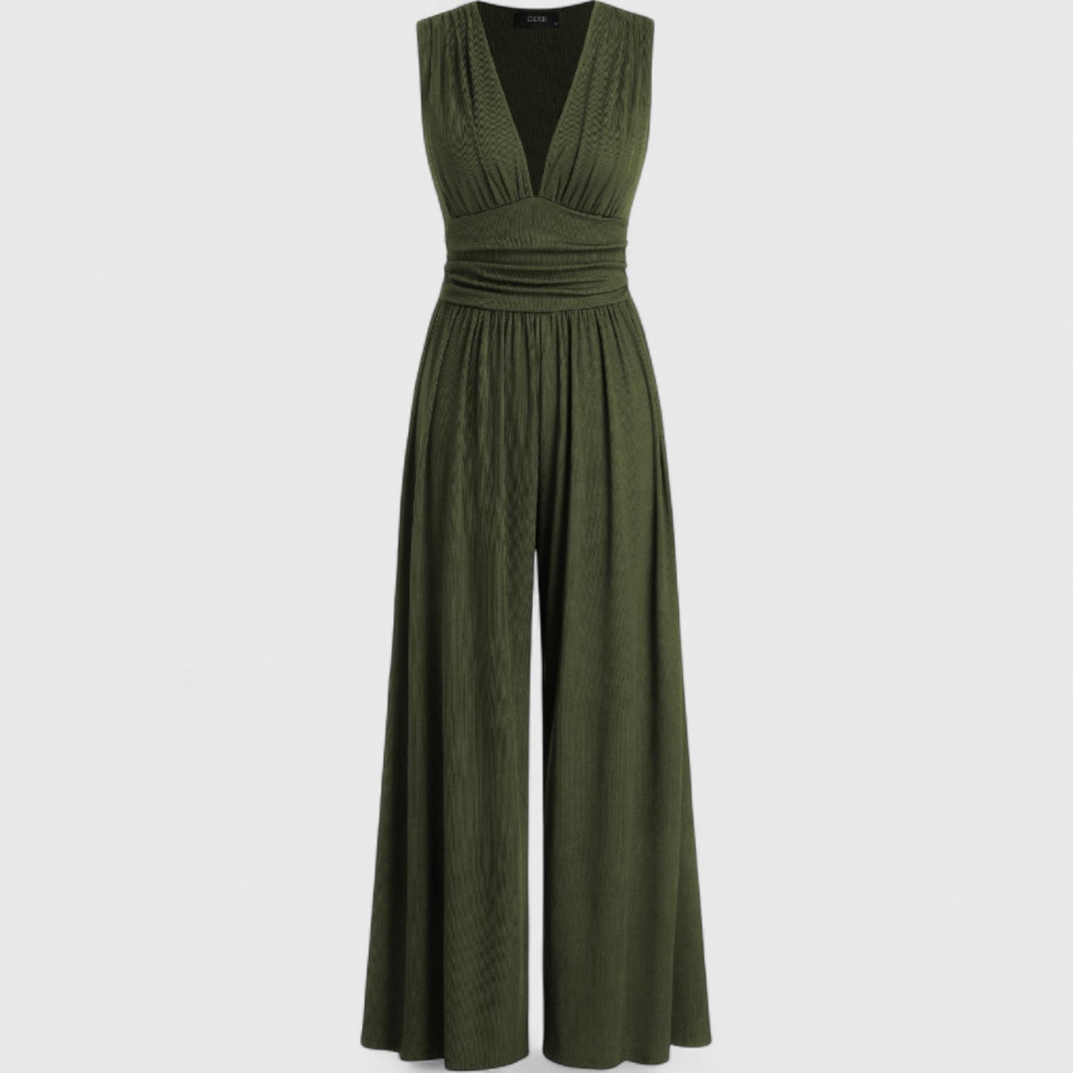 Αναστασία - Κομψή αμάνικη ολόσωμη φόρμα με φαρδύ παντελόνι