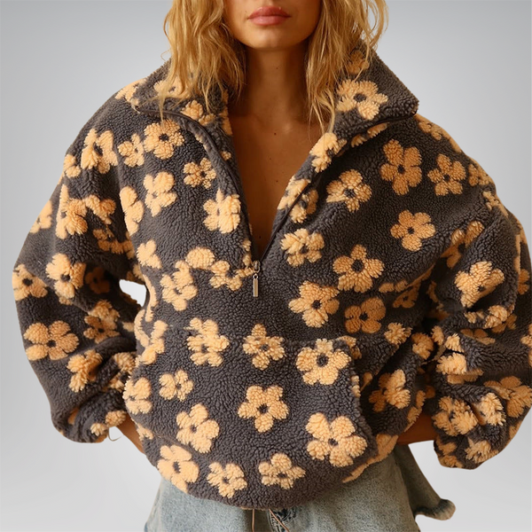 Daisy - Η Floral Fleece Μπλούζα "Teddy"