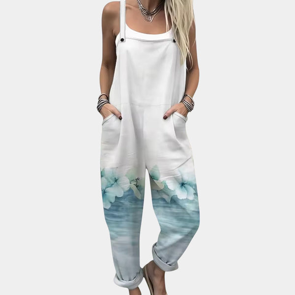 Δωροθέα - Ολόσωμη φόρμα με μοτίβο λεβάντας και καλοκαιρινή αέρινη άνεση