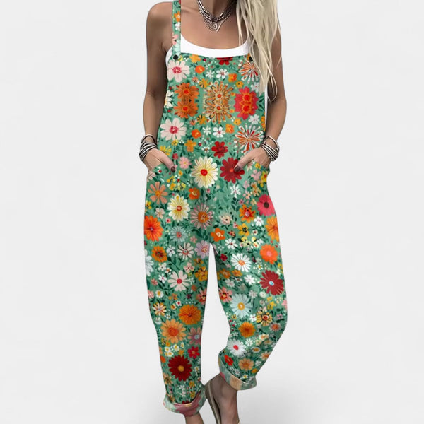 Αλκμήνη - Ολόσωμη φόρμα με ζωντανό φλοράλ μοτίβο