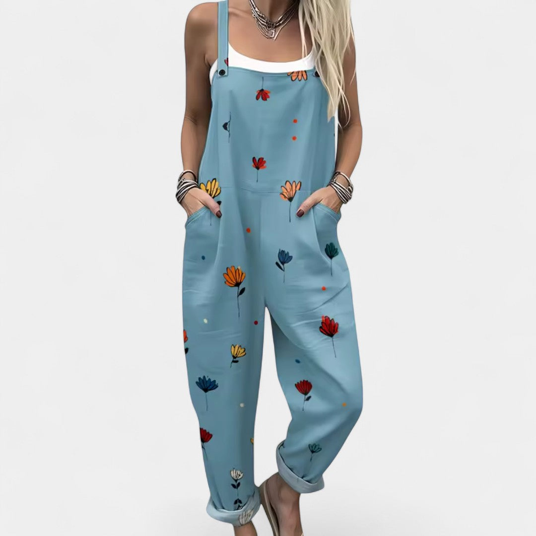 Αλκμήνη - Ολόσωμη φόρμα με ζωντανό φλοράλ μοτίβο