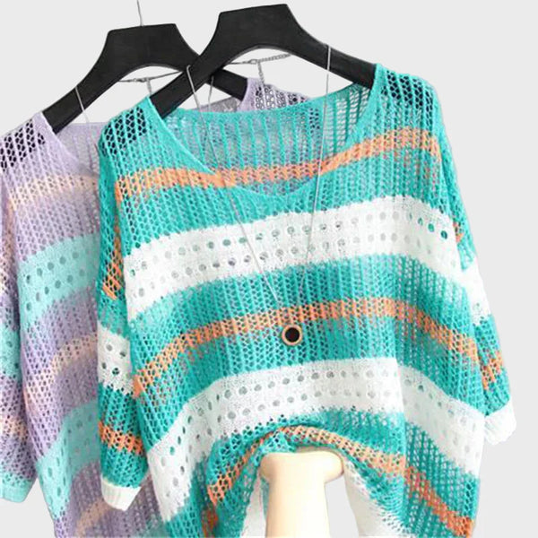 Ανάλαφρο Πλεκτό Τοπ με Ανοίγματα