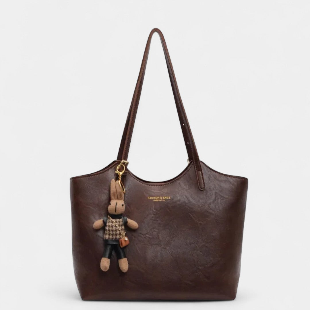 Γλυκερία - Κομψή τσάντα ώμου με vintage φινίρισμα