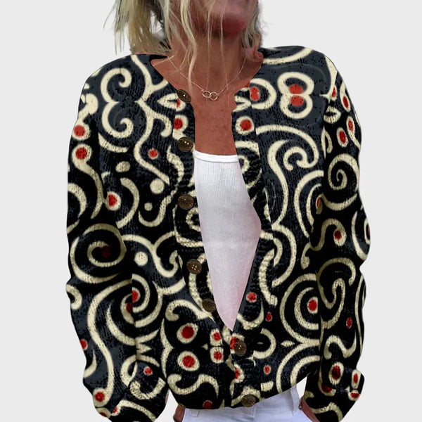 Κομψό Πλεκτό Γιλέκο με Σχέδιο