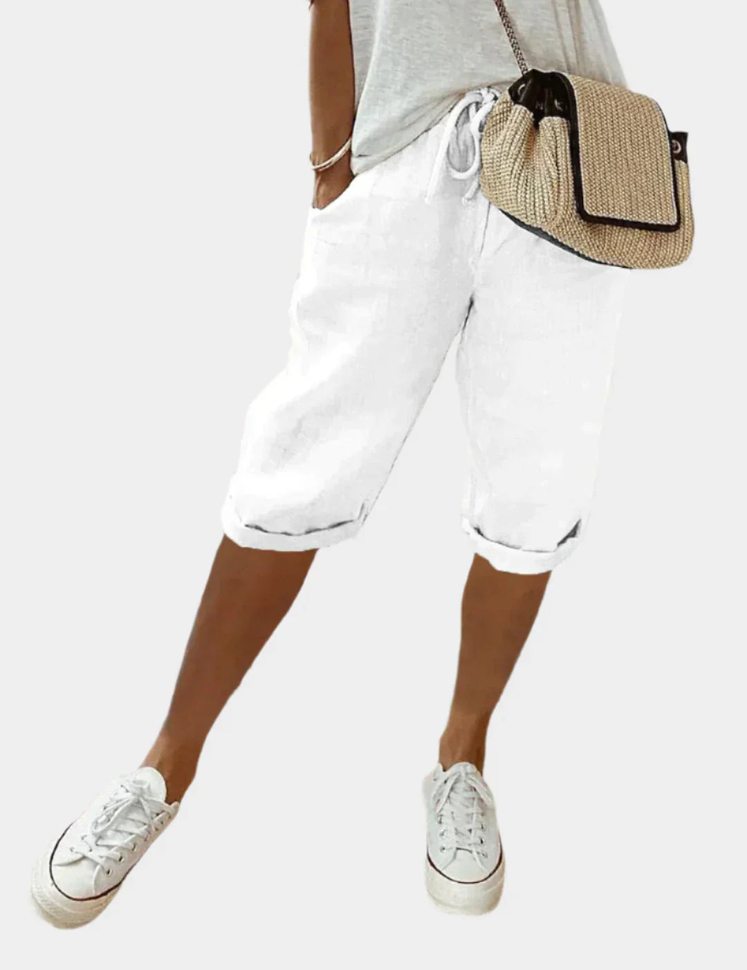 Κομψό Γυναικείο Λινό Παντελόνι