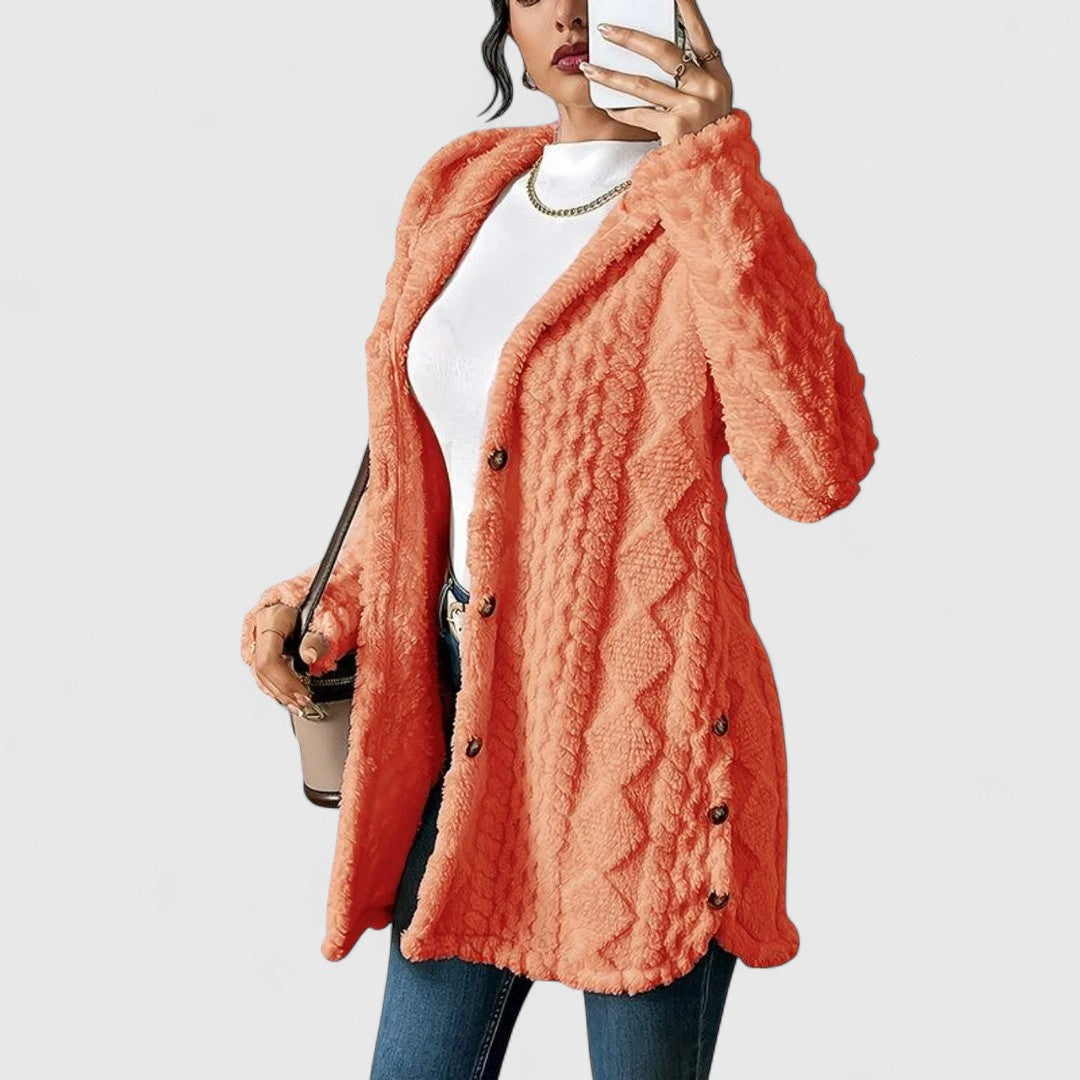 Πολύμνια - Μαλακό φλις καρντάν με χαλαρή γραμμή για ζεστασιά και κομψό στυλ