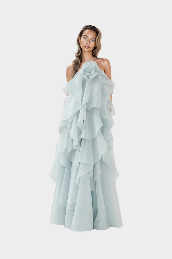 Μάξι Φόρεμα με Ρομαντική Αίσθηση και Αριστοκρατικό Στυλ