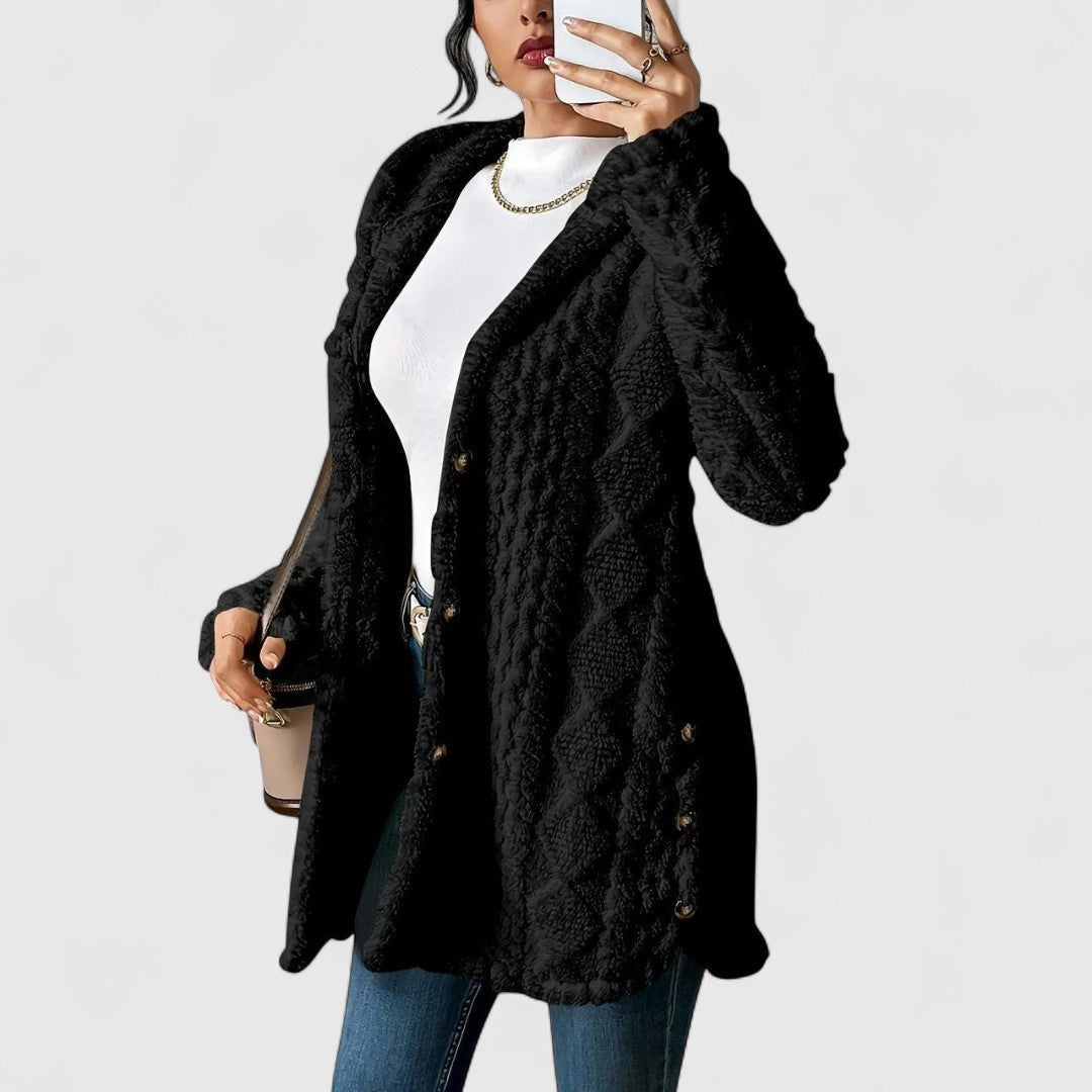 Πολύμνια - Μαλακό φλις καρντάν με χαλαρή γραμμή για ζεστασιά και κομψό στυλ