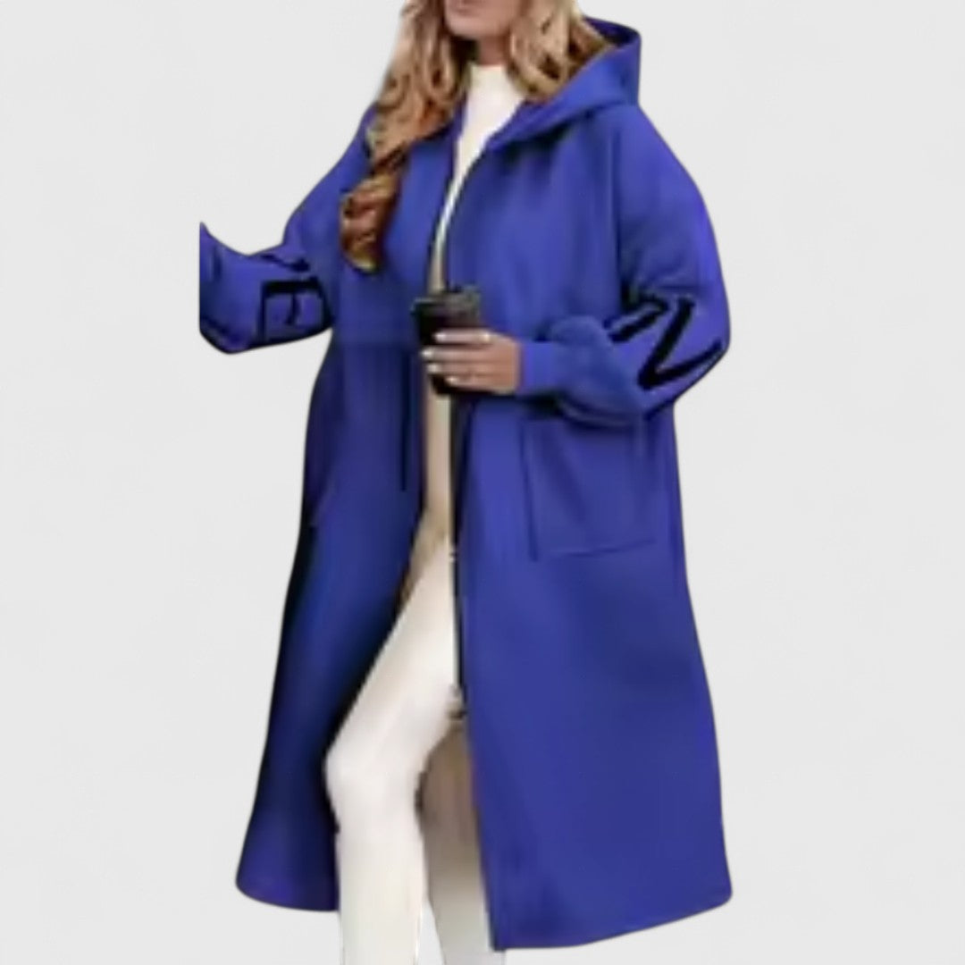 Μαχαιρούλα - Γυναικεία ζακέτα με πλεκτά μανίκια και κουκούλα για ανεπιτήδευτη άνεση