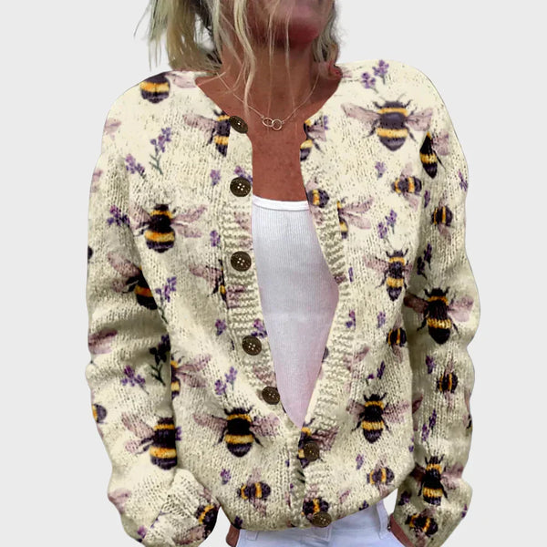 Κομψό Πλεκτό Γιλέκο με Σχέδιο