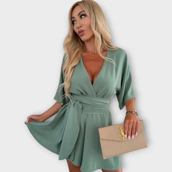 Αέρινο Καλοκαιρινό Φόρεμα με Βολάν και Ζώνη