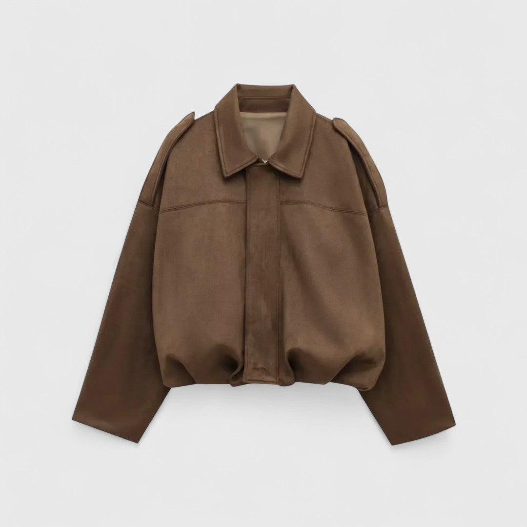 Ηρώ - Μπουφάν με φαρδιά γραμμή, απαλή υφή και ζεστή αίσθηση