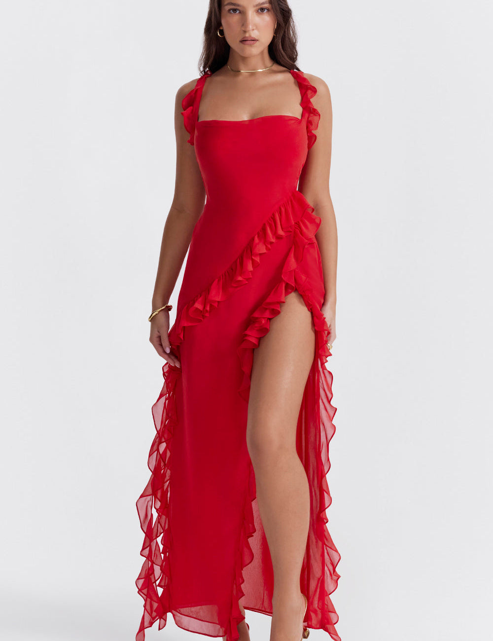 Μεΐσσα | Φόρεμα με Ασύμμετρο Βολάν