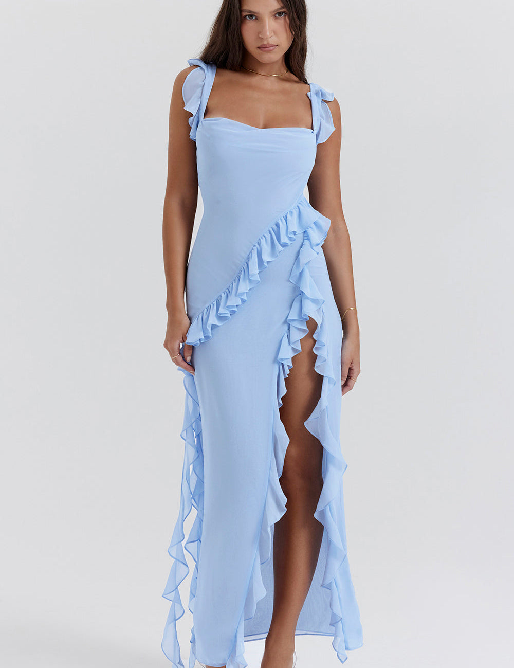 Μεΐσσα | Φόρεμα με Ασύμμετρο Βολάν