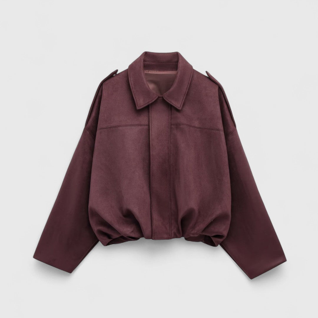 Ηρώ - Μπουφάν με φαρδιά γραμμή, απαλή υφή και ζεστή αίσθηση