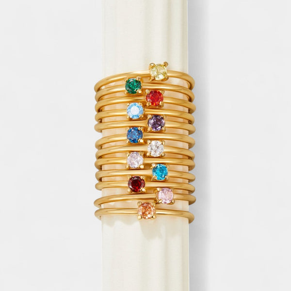 Ιφιγένεια - Χρυσά δαχτυλίδια με λίθο γέννησης