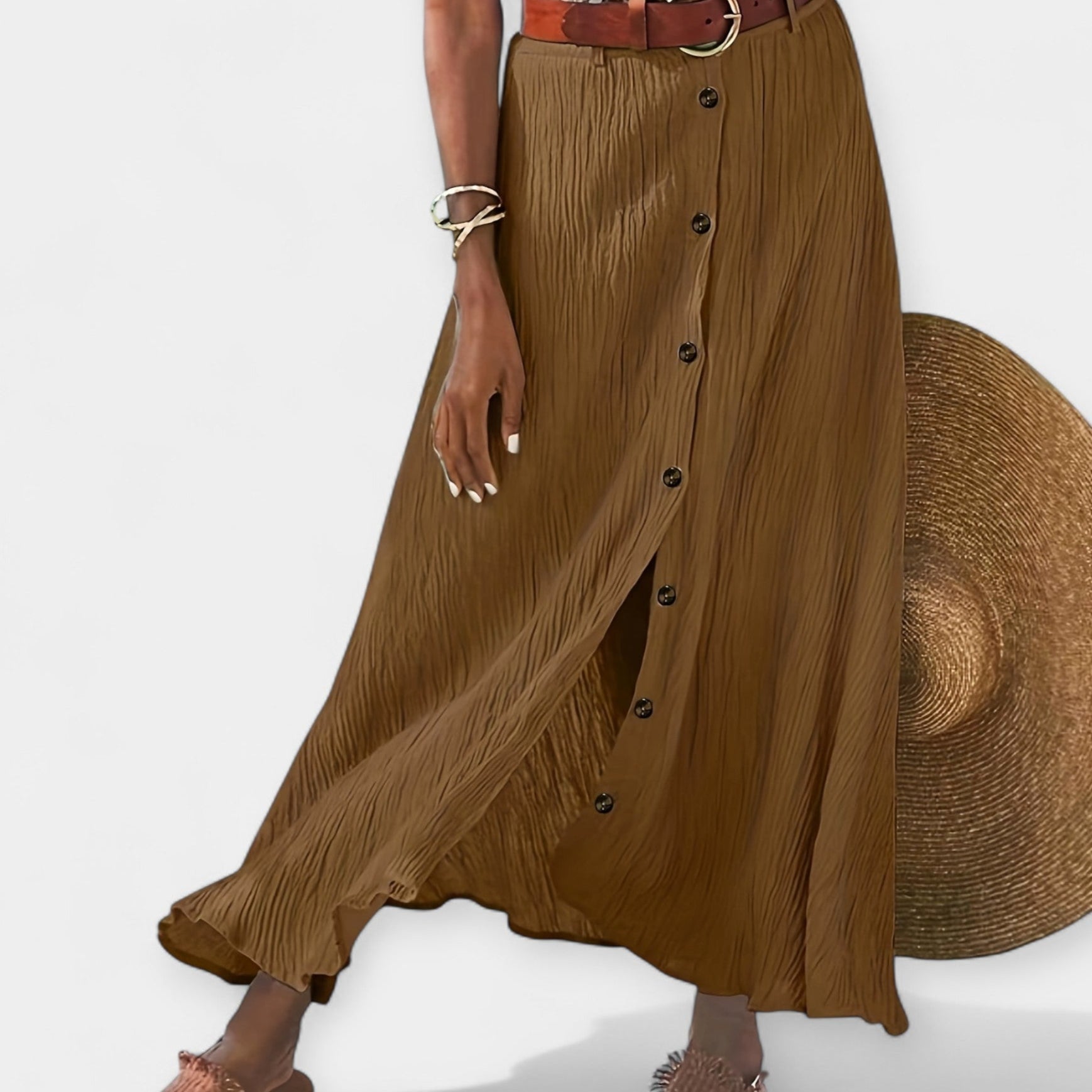 Ημιδιάφανη Μίντι Φούστα με Άνοιγμα