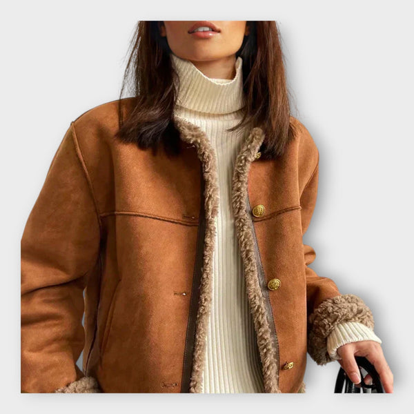 Κομψό Δερμάτινο Σακάκι με Ζεστή Επένδυση και Διαχρονικό Στυλ