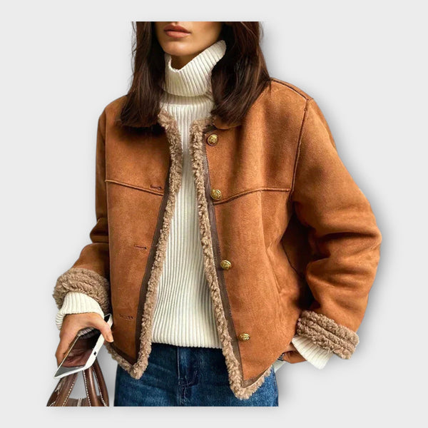 Κομψό Δερμάτινο Σακάκι με Ζεστή Επένδυση και Διαχρονικό Στυλ