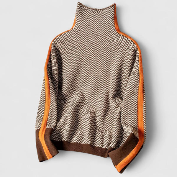 Διονυσούλα - Πουλόβερ με εντυπωσιακές αντιθέσεις και απαλή υφή