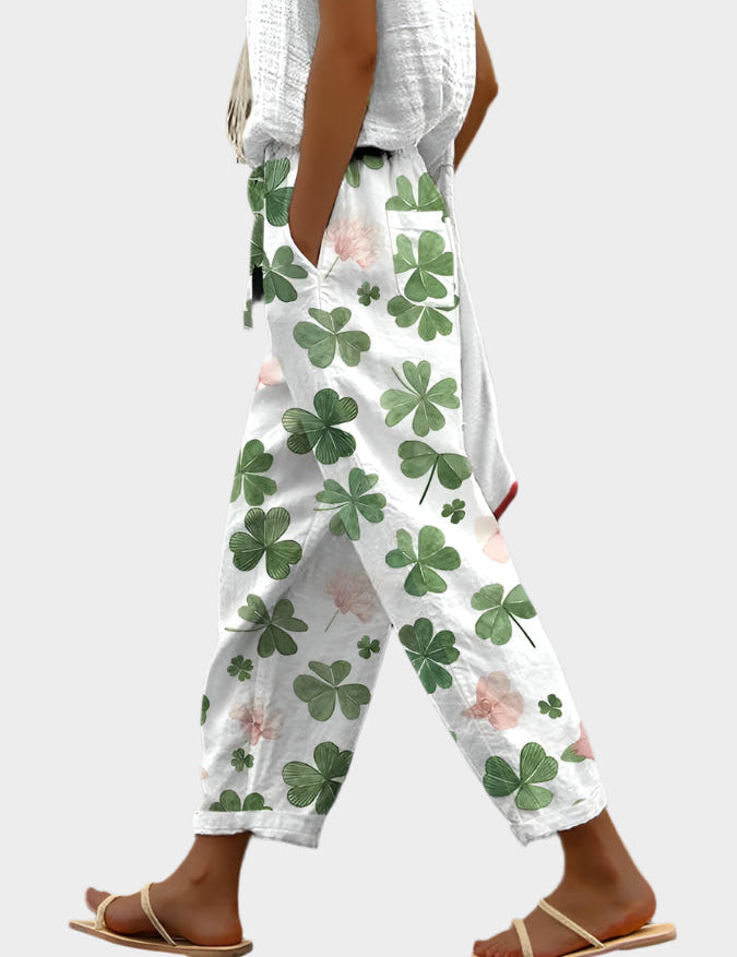 Χαλαρό Παντελόνι με Σχέδιο