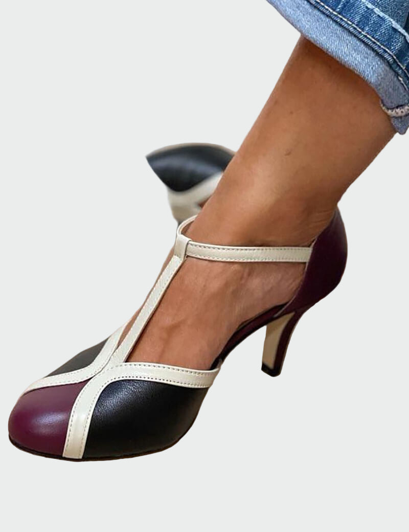 Ρετρό γόβες με λουράκι Τ