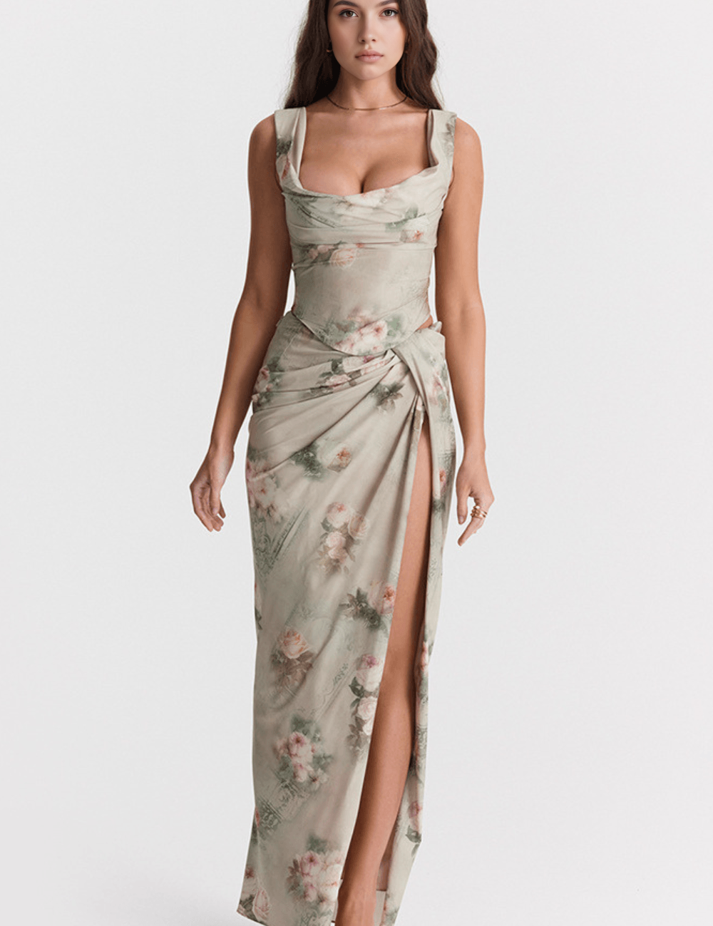 Ιβέλλε | Φόρεμα με Κόψιμο και Σκίσιμο