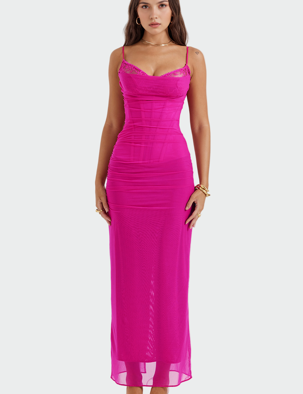 Αούρι | Ντραπαριστό Φόρεμα από Τούλι