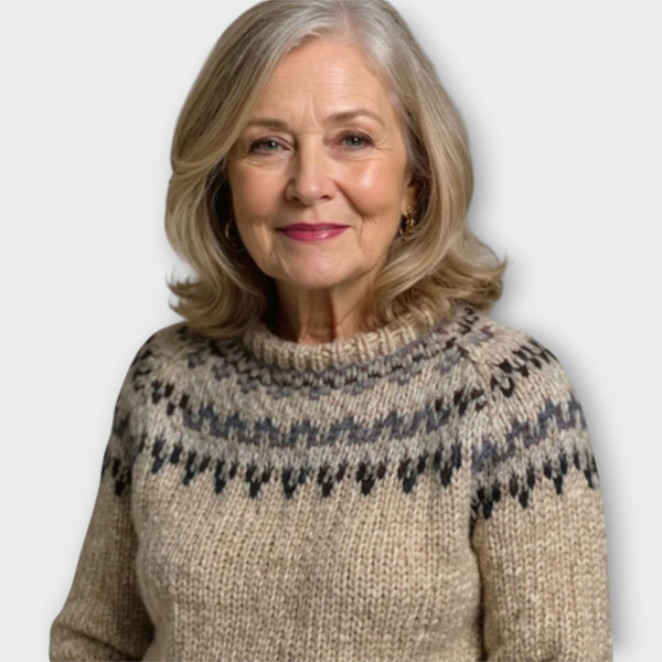 Πλεκτό Πουλόβερ με Κλασικό Μοτίβο