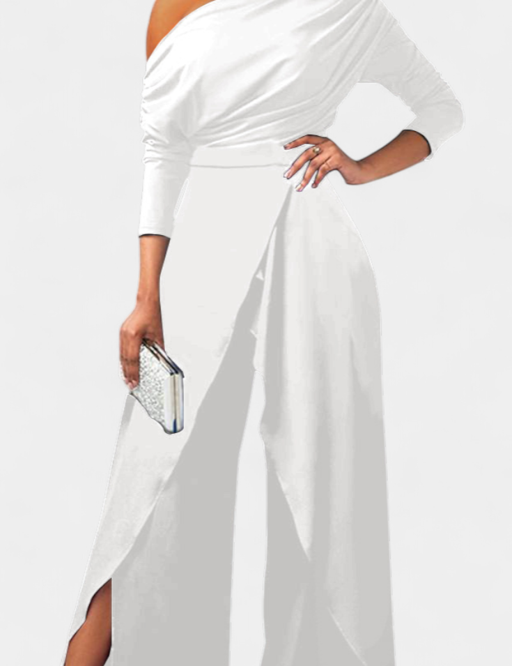 Brina Ολόσωμη Φόρμα Tie Dye με Ανοιχτούς Ώμους και Σκίσιμο