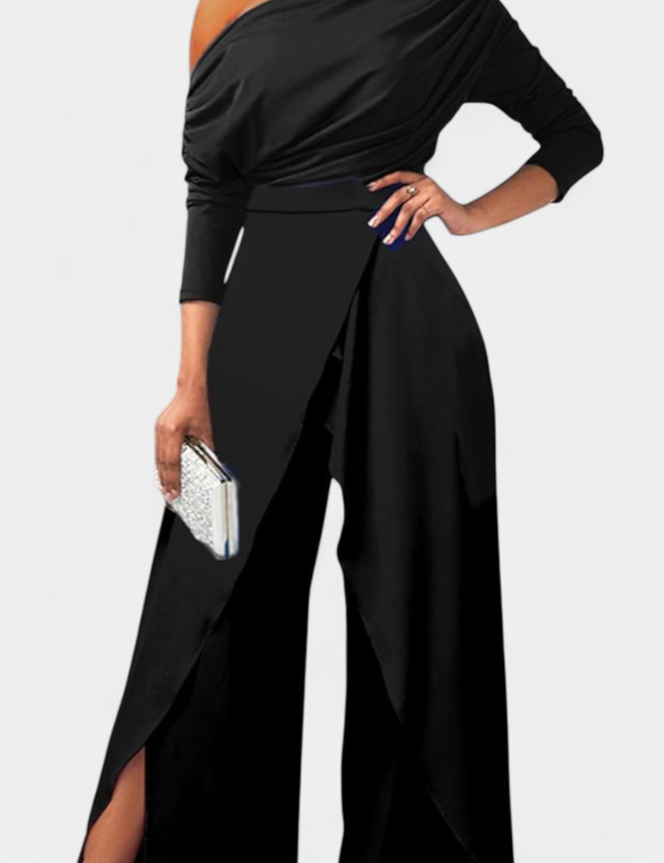 Brina Ολόσωμη Φόρμα Tie Dye με Ανοιχτούς Ώμους και Σκίσιμο