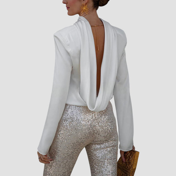 Elea – Λαμπερές Παντελόνες με Παγιέτες & Flare Γραμμή