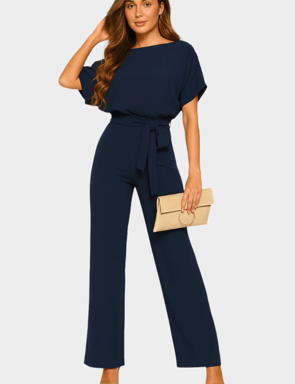 Ολόσωμη Φόρμα με Ζώνη Δέσιμο