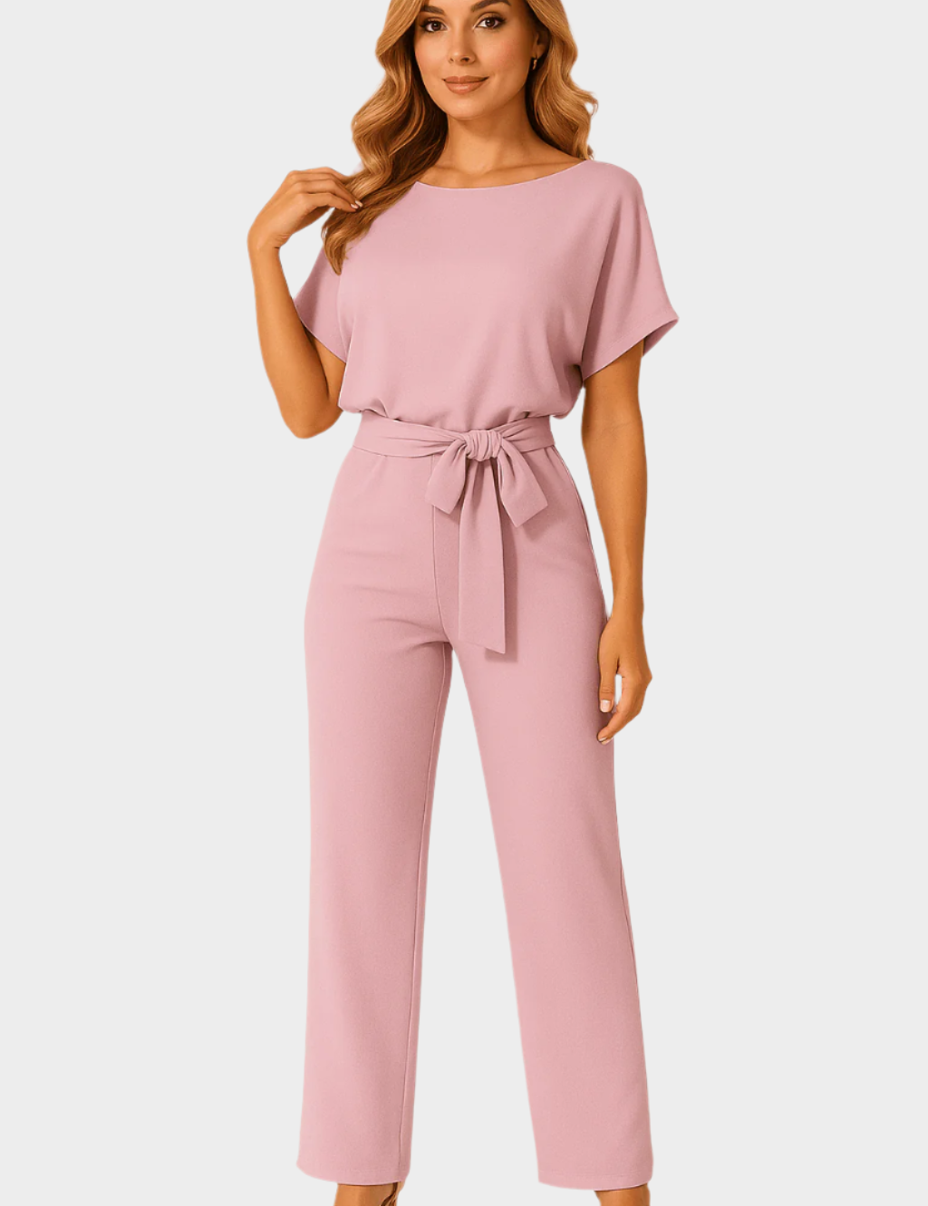 Ολόσωμη Φόρμα με Ζώνη Δέσιμο