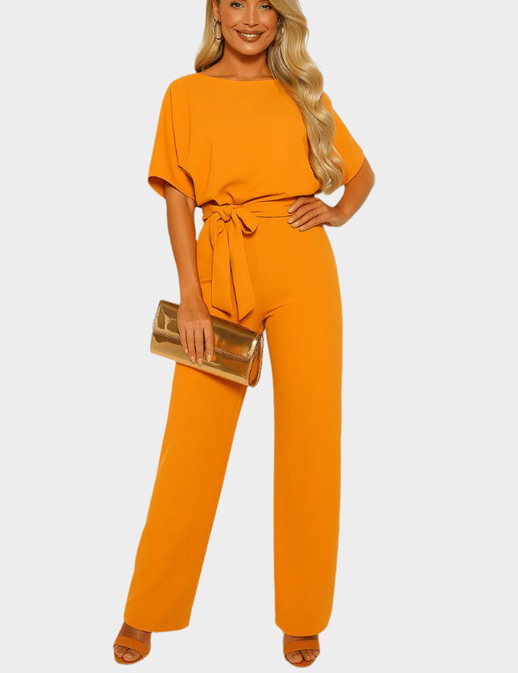 Ολόσωμη Φόρμα με Ζώνη Δέσιμο